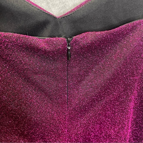 Lulu’s Vamped Up Magenta Sparkly Fairy Sleeveless Mini Holiday Party Dress - Picture 8 of 11
